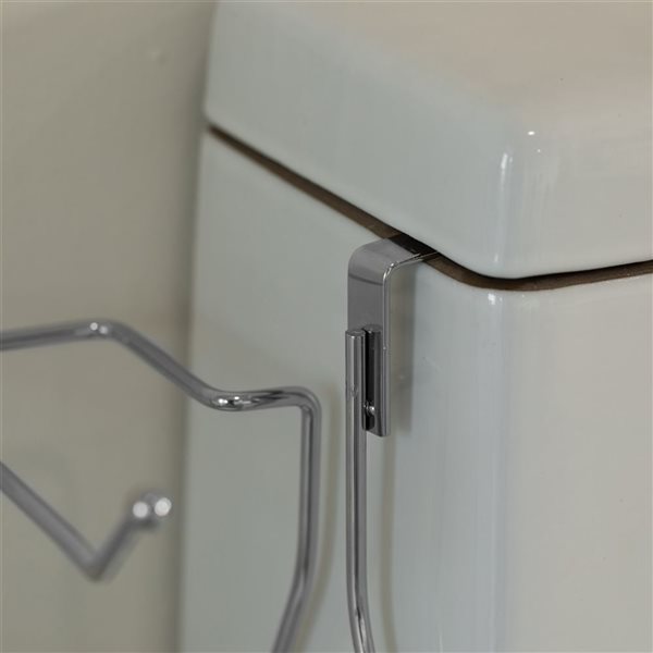Basicwise Over-The-Tank Double Toilet Paper Holder - Chrome
