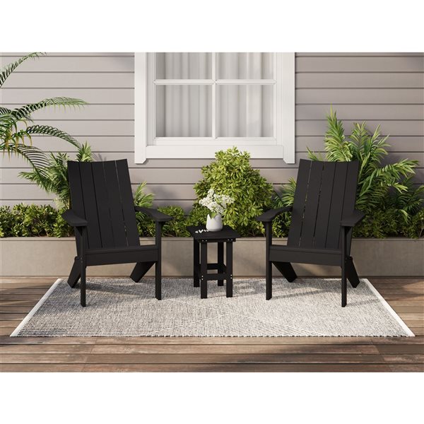 Crystal Harbor 28 W x 34 D x 37-in H Turquoise Plastic Outdoor Modern Adirondack Chair