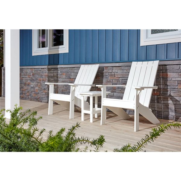 Crystal Harbor 28 W x 34 D x 37-in H Turquoise Plastic Outdoor Modern Adirondack Chair