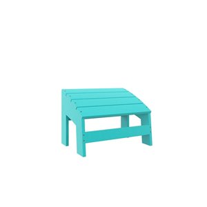 Crystal Harbor 20 W x 14 D x 15-in H Turquoise Plastic Outdoor Footstool