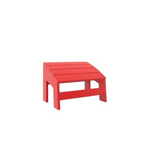 Crystal Harbor 20 W x 14 D x 15-in H Red Plastic Outdoor Footstool