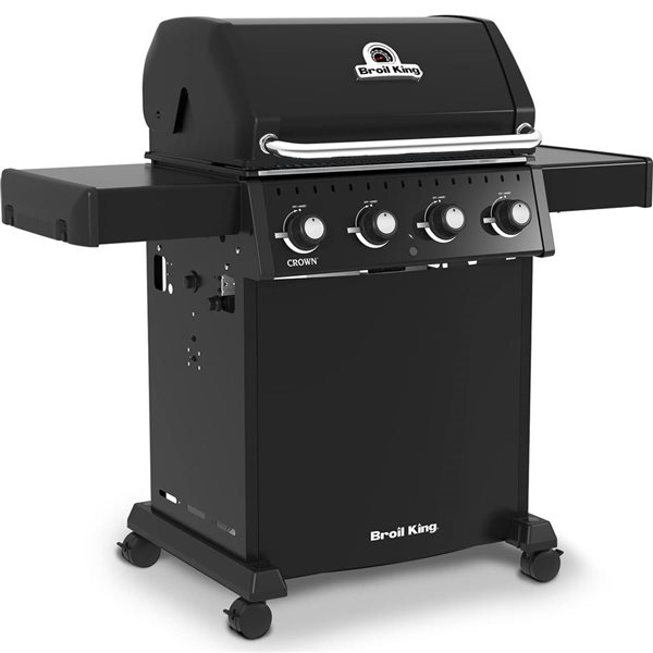 Broil King Crown 410 Liquid Propane Gas Grill with Flav-R-Wave Cooking System - Black
