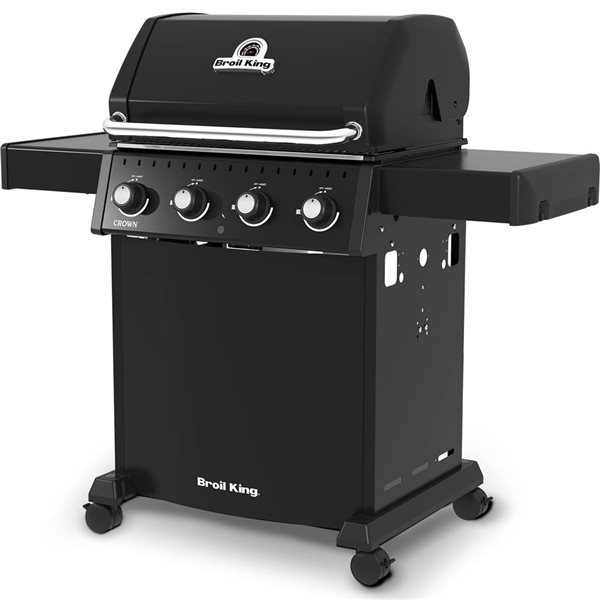Broil King Crown 410 Liquid Propane Gas Grill with Flav-R-Wave Cooking System - Black