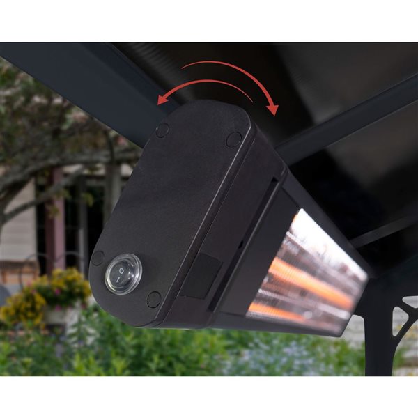 Canopia by Palram Electric IP65 Outdoor Carbon Fibre Heater w/ Wall/Ceiling Mount