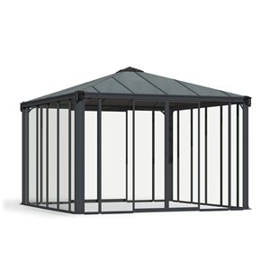 Gazebo de jardin clos Ledro 12 pi x 12 pi de Canopia by Palram