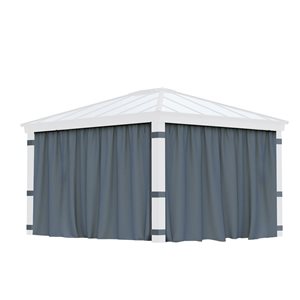 Ensemble de rideaux pour gazebo Canopia by Palram pour Dallas 12 x 14 pi