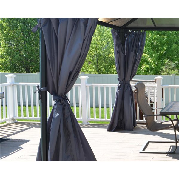 Ensemble de rideaux pour gazebo Canopia by Palram pour Martinique 12 x 16 pi / Milano 10 x 14 pi