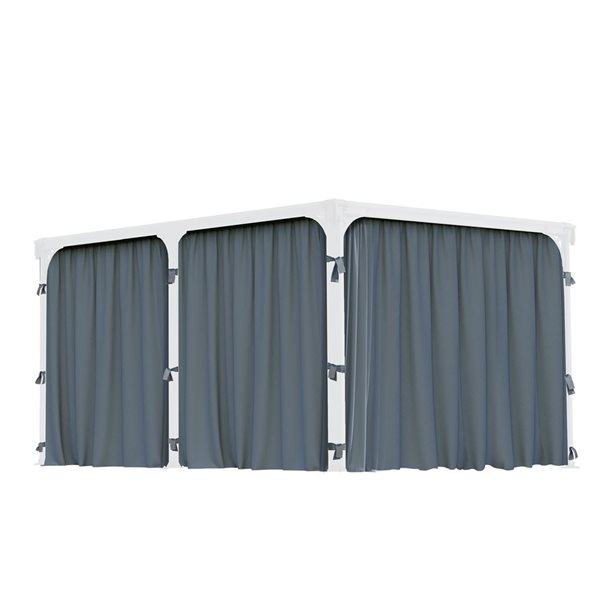 Ensemble de rideaux pour gazebo Canopia by Palram pour Martinique 12 x 16 pi / Milano 10 x 14 pi