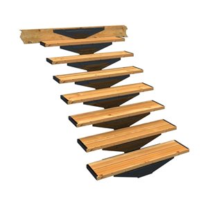 Ensemble limon centra Pylex 7 marches - Bois non inclus