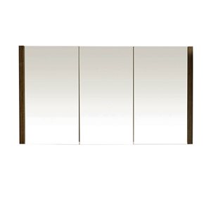 GEF Selena 48-in Walnut MDF Rectangle Medicine Cabinet
