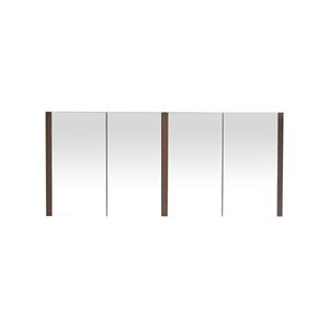 GEF Selena 60-in Walnut MDF Rectangle Medicine Cabinet