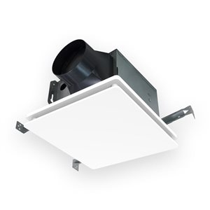 Ventilateur de salle de bain 1000 PCM 2 sones, installation murale ou au plafond, blanc