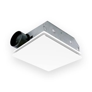 Ventilateur de salle de bain 50 PCM 4,5 sones, installation murale ou au plafond, blanc