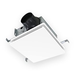 Ventilateur de salle de bain 110 PCM 1,1 sones, installation murale ou au plafond, blanc