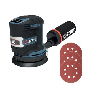 Ponceuse orbitale sans fil SENIX 20 V Max de 5 po à 3 vitesses (sans batterie)