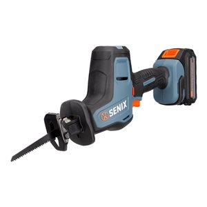 SENIX 20 V Max 7/8-in Brushless Compact Reciprocating Saw w/ Battery + Charger and Soft Bag