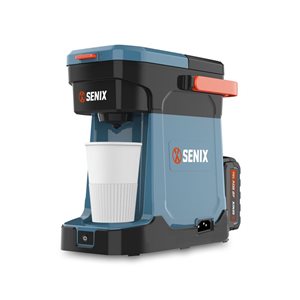 Cafetière portative sans fil SENIX X2 20 V Max Hybride avec batterie et chargeur + tasse de café