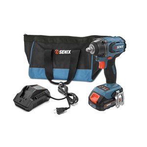 SENIX 20 V Max Brushless 3/8-in Impact Wrench 365-ft-lb Max Breakaway Torque w/ Battery and Charger