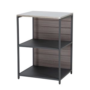 Sunjoy Fleetwood 25 W x 21.2 D x 36-in H 3-Tier Brown/Black Metal Modular Outdoor Prep Station