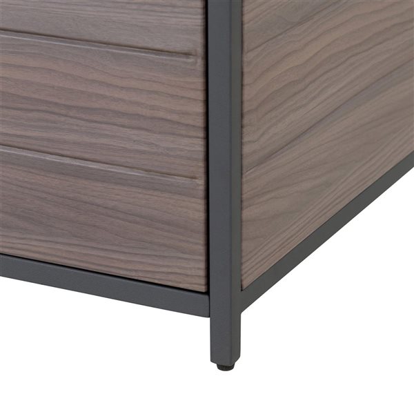 Station de préparation modulaire d'extérieur 2 portes Fleetwood de Sunjoy 25 l. X 21,2 p. x 36 po h. métal brun et noir