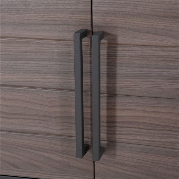 Station de préparation modulaire d'extérieur 2 portes Fleetwood de Sunjoy 25 l. X 21,2 p. x 36 po h. métal brun et noir