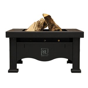 Black Earth Fire Pit 32 Black Square Outdoor Wood Burning Fire Pit