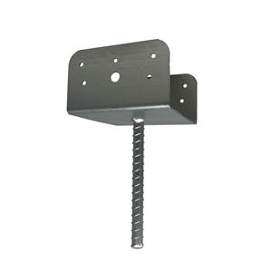 Nuvo Iron 4-In X 4-In Galvanized Steel Post Support Saddle Brackets - 4Pk