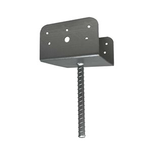 Nuvo Iron Galvanized Steel 6-In X 6-In Post Support Saddle Bracket for Rough Lumber/Undressed Posts - 4Pk