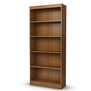 South Shore Axess Cherry 11.5 D x 69 H x 28-in W Particleboard 5-Shelf Bookcase