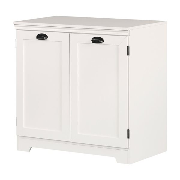 South Shore Harma White Metal Frame 2-Door Storage Sideboard