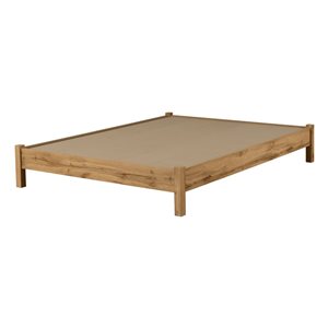 South Shore Step One Natural Oak Queen Platform Bed Frame