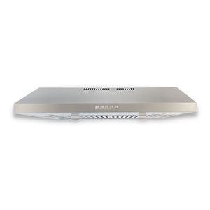 Hotte de cuisine à recirculation ONEX sous armoire 30 po 550 pi³/min avec ventilateur 3 vitesses et 2 filtres à chicanes, …