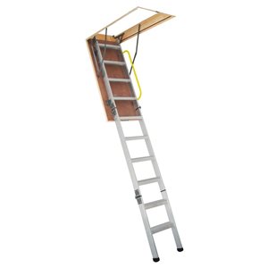 Échelle de grenier escamotable aluminium Nuvo Iron pour plafonds jusqu’à 10,8 pi et ouverture de 25,5 x 54 po 330 lb