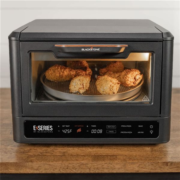 Blackstone E-Series 4-Slice Black Convection Pizza Air Fryer Toaster Oven