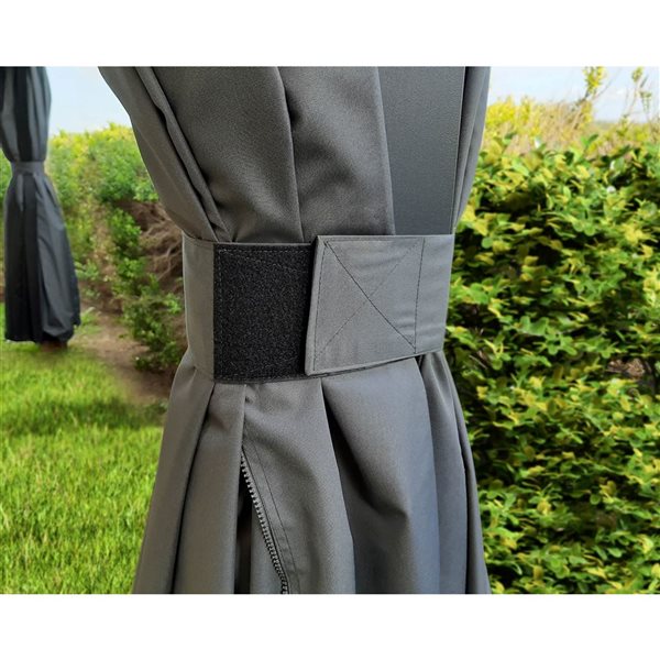 Canopia by Palram Grey Gazebo Curtain Set for Dallas 14 x 16-ft Gazebo