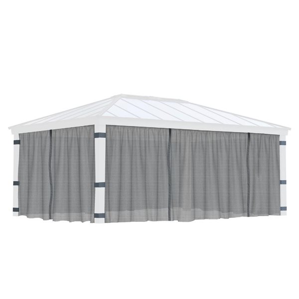 Canopia by Palram Black Mosquito Netting Set for Dallas 14 x 20-ft Gazebo