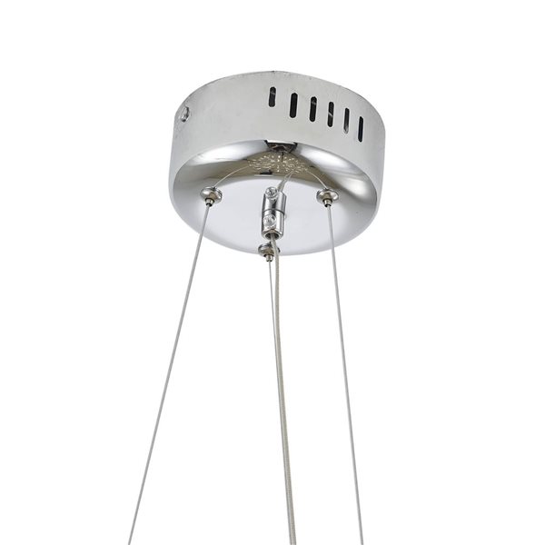 Design living 16-in 40-Light Dimmable Chrome Stainless Steel LED Chandelier in a 3-Tier Design