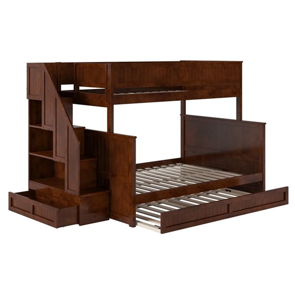 AFI Dover Twin over Full Staircase Bunk Bed with Storage Drawer and ...