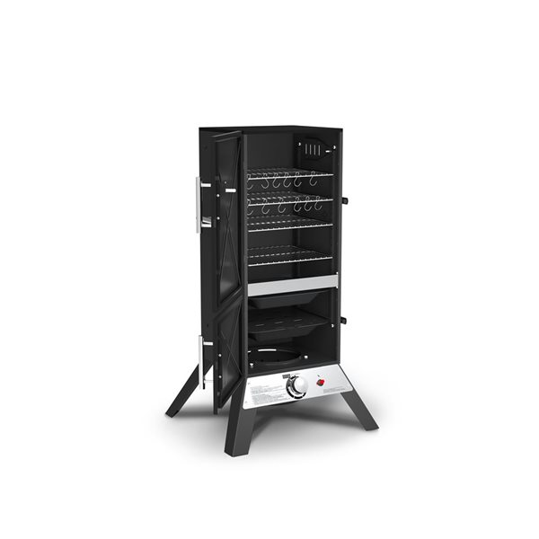 GrillPro Classic 700-in² Black Vertical Propane Gas Cabinet Smoker