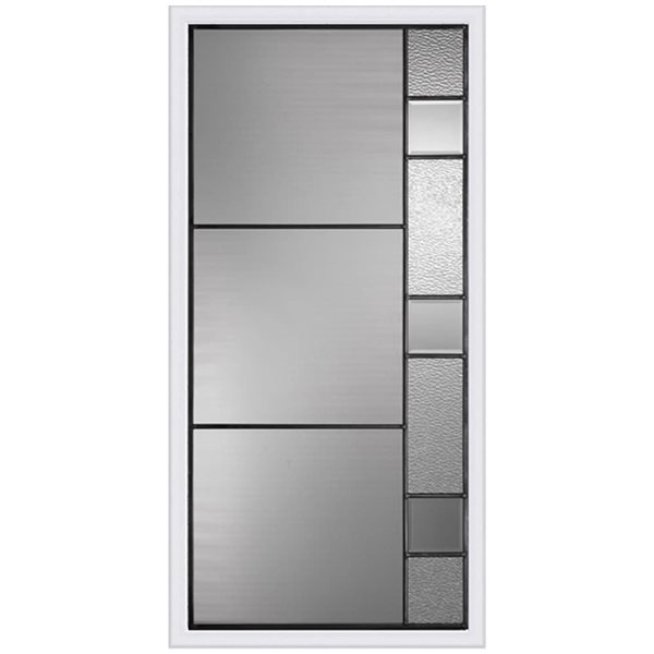 Trimlite Modena Decorative Doorlite in Full Lite 23 x 49-in with Patina Caming