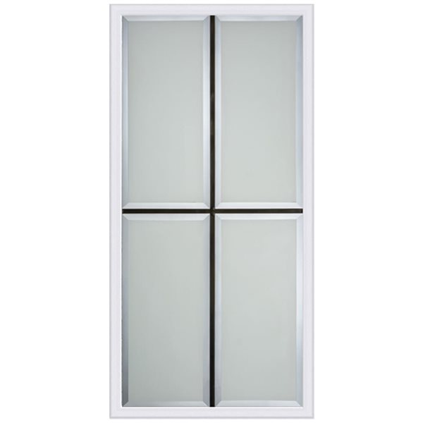 Trimlite Eastmont Decorative Doorlite in Full Lite 23 x 49-in with Patina Caming