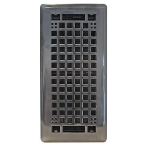 Registre de plancher en acier Egg Crate Floor Choice 4 x 10 po, nickel patiné