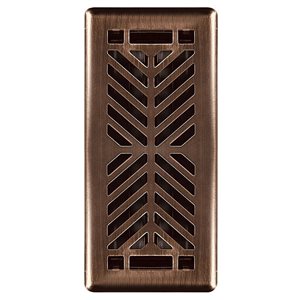 Registre de plancher en acier Quiver Dance Floor Choice 4 x 10 po, bronze huilé