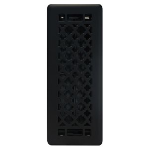 Registre de plancher en acier Sunday Morning Floor Choice 3 x 10 po, noir mat