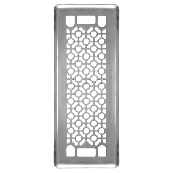 Floor Choice 3 x 10-in Cosmos Steel Floor Register - Brushed Steel