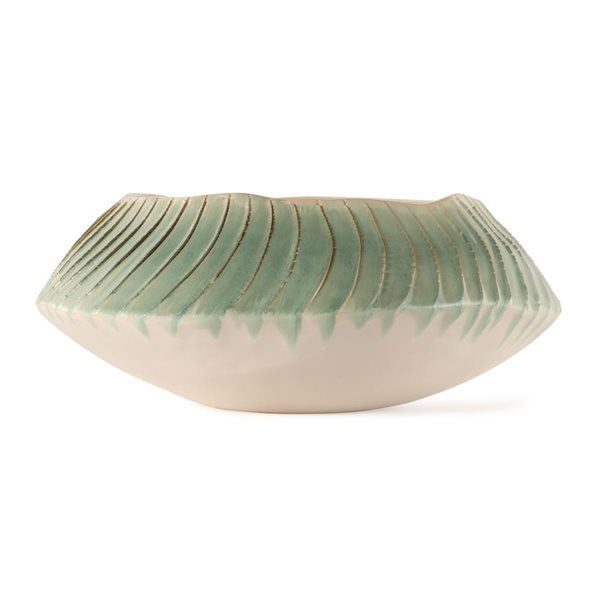 Gild Design House Njord 12 x 5-in Green Oval Ceramic Decorative Bowl
