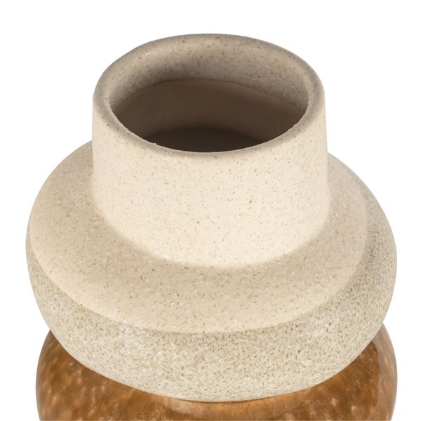Gild Design House Makana 7 x 9-in Brown/Beige Ceramic Table Vase - Small