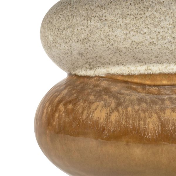 Gild Design House Makana 7 x 9-in Brown/Beige Ceramic Table Vase - Small
