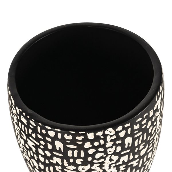 Gild Design House Pia 7 x 12.5-in Black Ceramic Table Vase