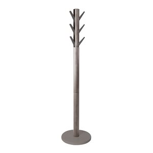 Umbra Flapper Grey 9-Hook Wood Coat Rack